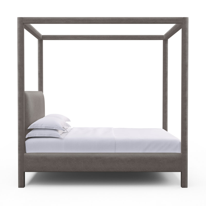 Lafayette Upholstered Bed, Queen, Distressed Leather Graphite