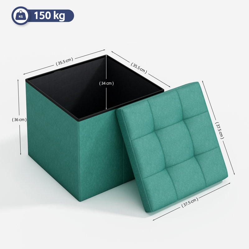 37.5cm Wide Standard Ottoman, green