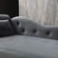 Chaise longue de rangement en velours gris pour chambre et bureau