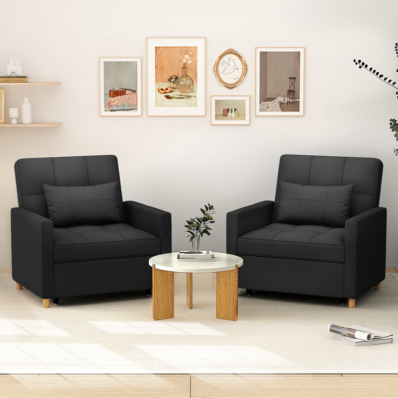 Upholstered Accent Chair, Black