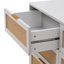 Armoire de rangement 43,61 "à 6 tiroirs avec tiroir en rotin, pour chambre à coucher, salon
