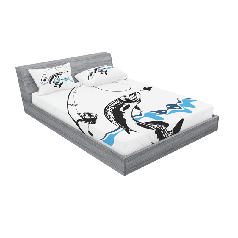 Ensemble de draps de pêche Big Pike, Taies d'oreiller pour grand lit