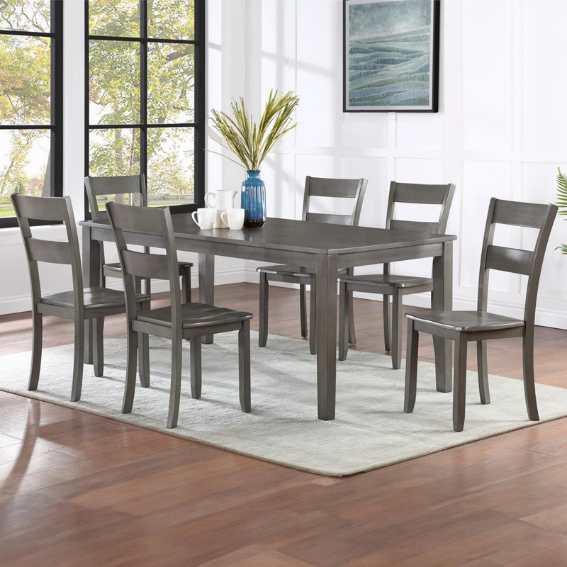 Transitional 7pc Dining Set