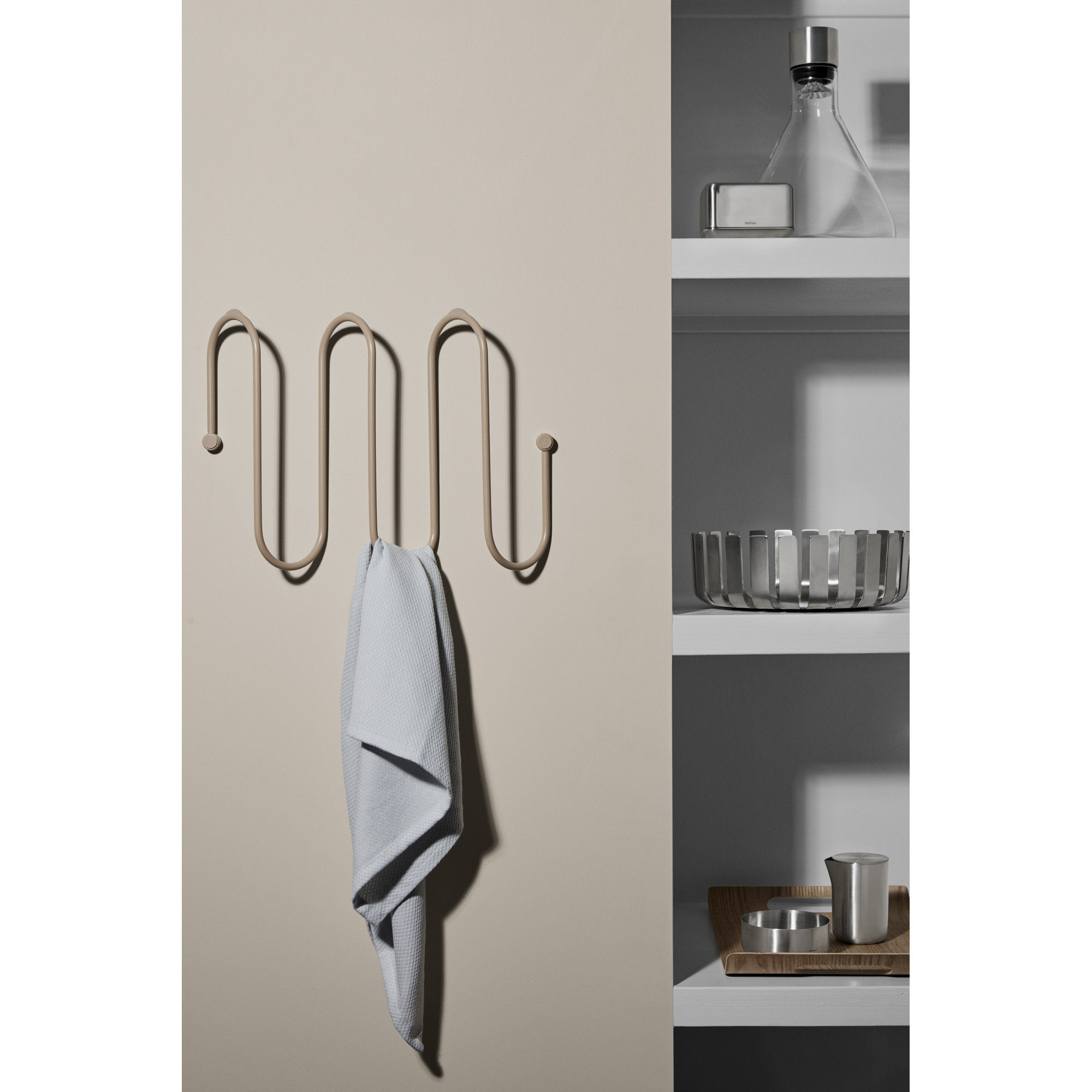CURL Metal Wall Mounted Coat Rack, Nomad