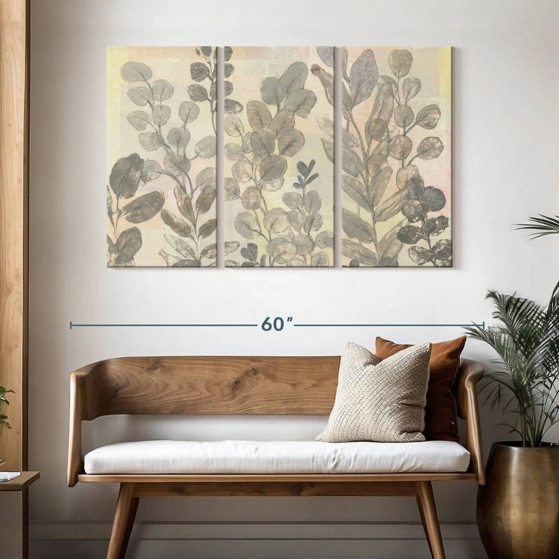 Motif de feuille I, H 32 po x l 50 po