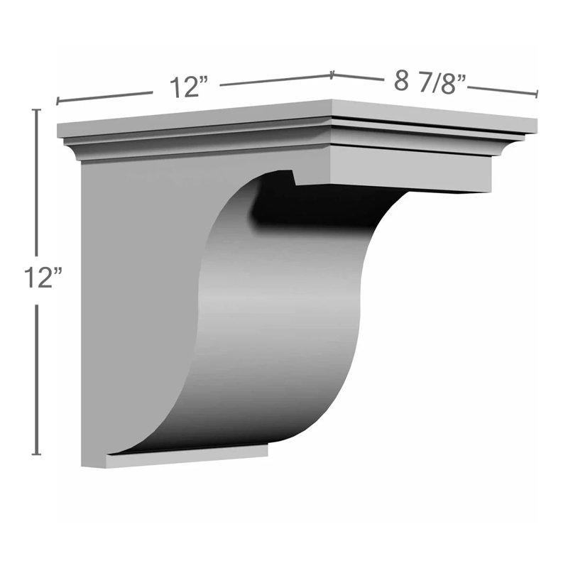 Support Endurathane Legacy, l 8 7/8 po x P 12 po x H 12 po, apprêté en usine (paquet de 4)