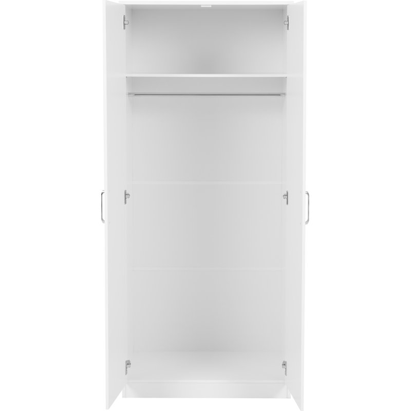 Sumrah 2 Door Manufactured Wood Wardrobe, White
