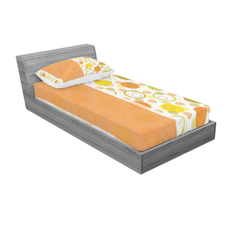 Ensemble de draps géométriques, Ensemble de draps pour lit simple avec drap-housse