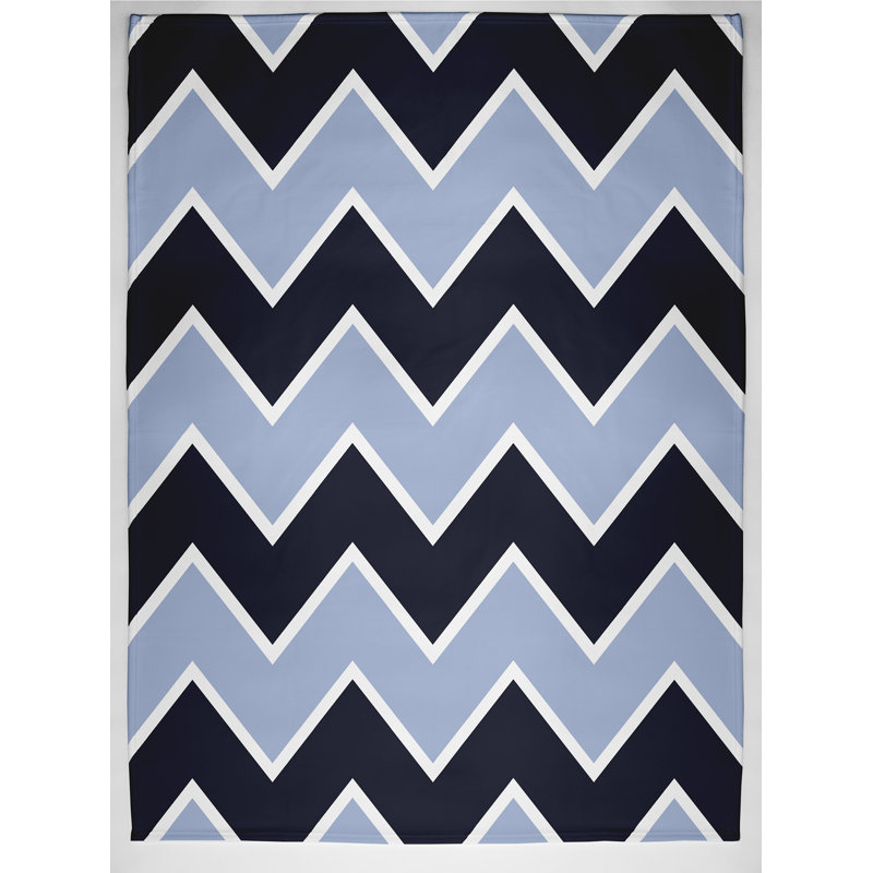 Elliana Plain Weave / Muslin Throw Blanket, Navy