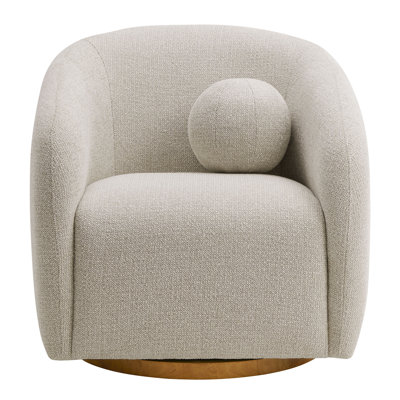Holland Swivel Chenille Fabric Armchair 