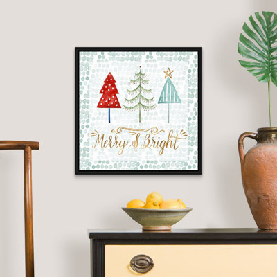 Reproduction d’art textuel sur toile, "Christmas Tree whimsy III" par Grace Popp