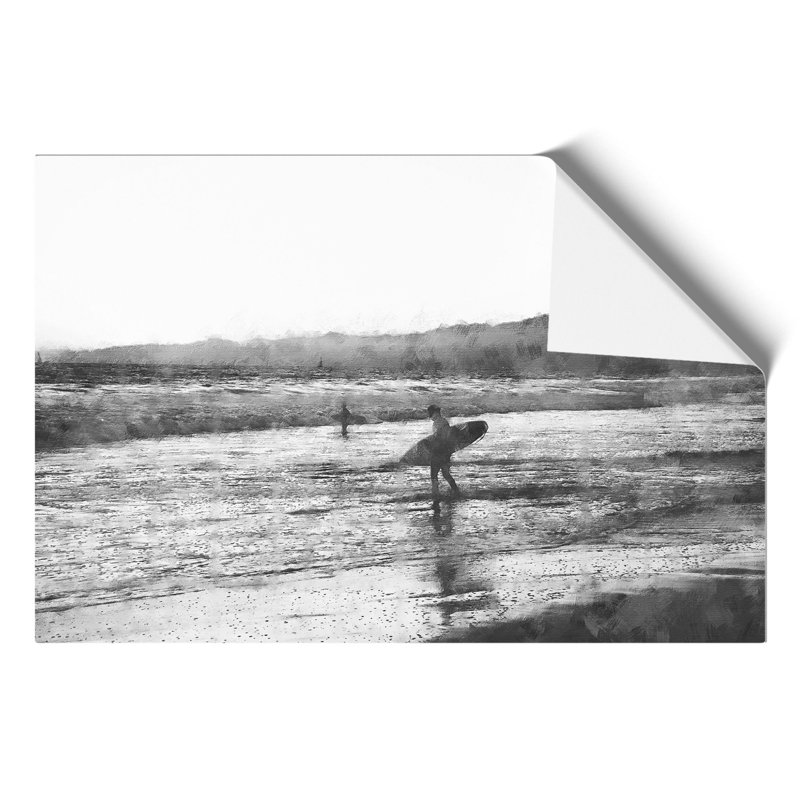 Two Surfers - No Frame Print, 42cm H x 59cm W x 0.1cm D