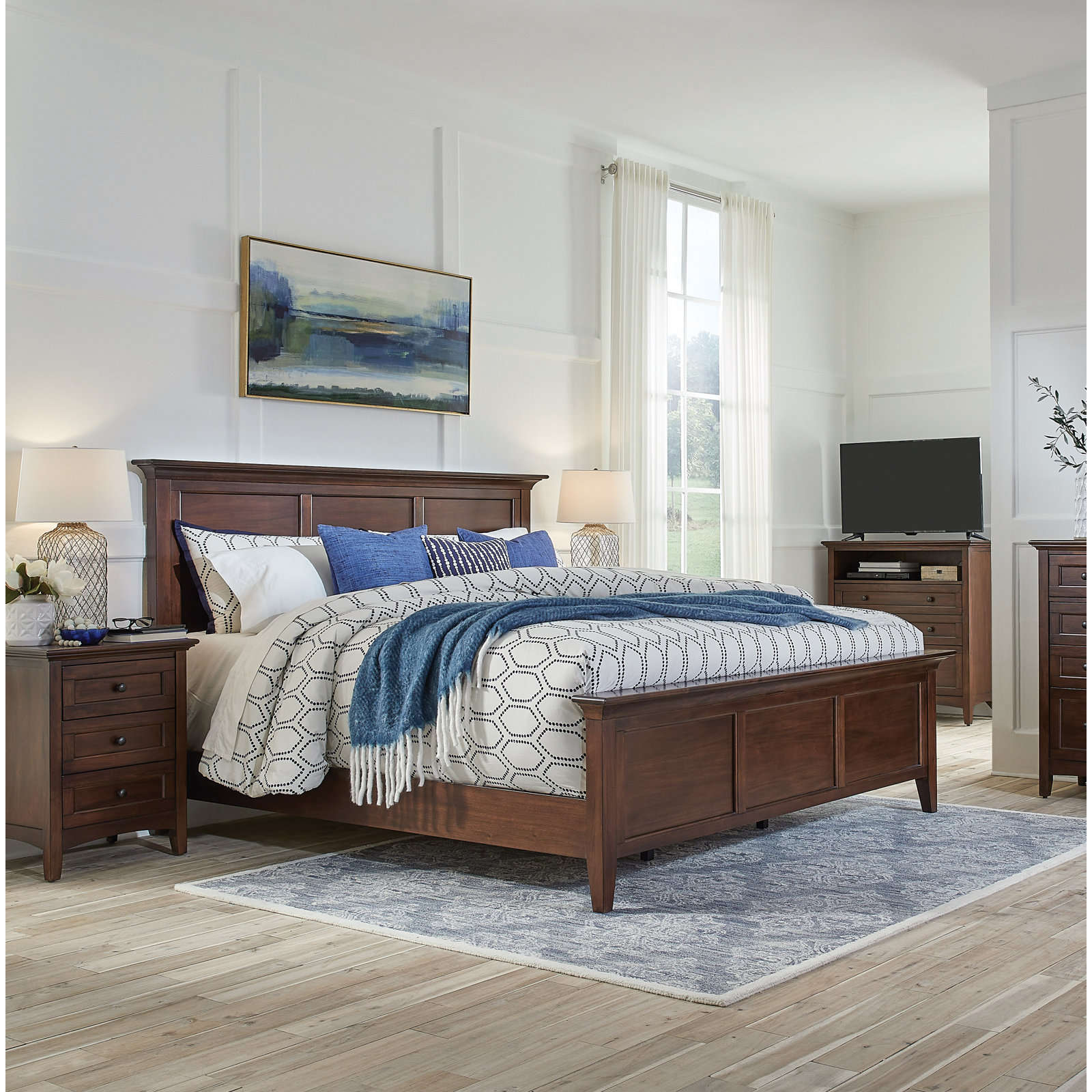 Remmy Solid Wood Bed, King