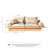Aljawhara 86.6'' Beige Cotton Linen Loveseat Sectional Sofa,with MDF Frame