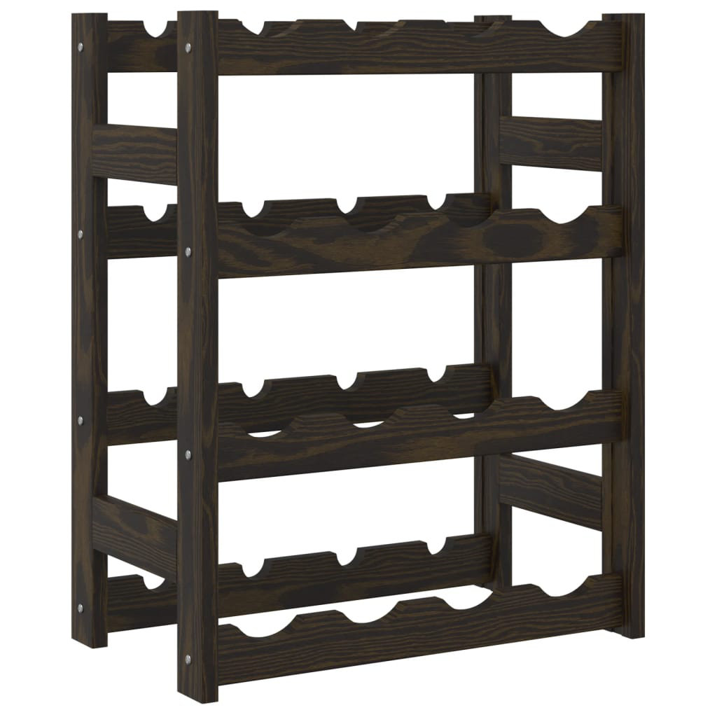 16 Bottle Solid Wood Tabletop Wine Bottle Rack in