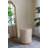 Cylindrical Accent Stool Gold & Black Capiz Finish
