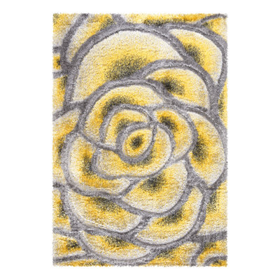 Abreu-Bolano Floral Cowhide 160cm X 230cm Area Rug