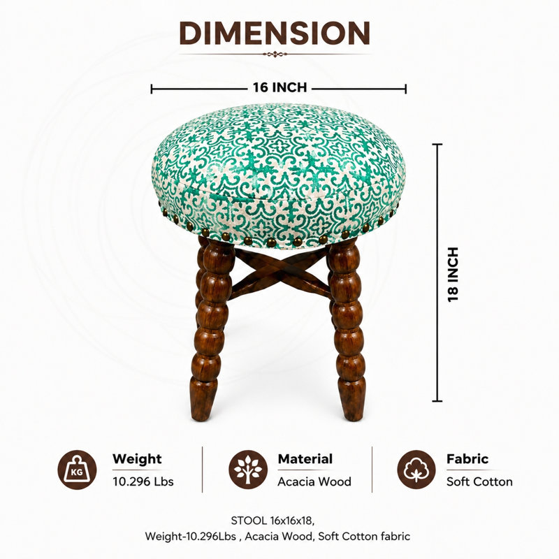 Tabouret de bar en bois d'acacia massif Spindle, Bleu