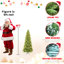 Arbre de Noël mince avec lumières à DEL blanc chaud, conception à charnières peu encombrante, installation facile, support en métal robuste - arbre à crayons réaliste pour les petits espaces-422463856