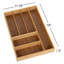 Rangement de tiroir ajustable en bambou pour couverts et ustensiles de cuisine, H 2 po x l 11,75 po x P 18 po
