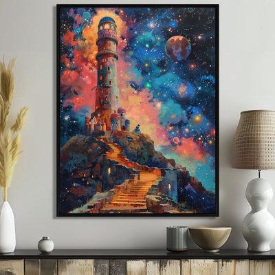 Blue Pink Space Gateway Observatory - Observatories Wall Decor