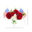 Arrangement d'hortensias patriotique avec drapeaux-1878937591