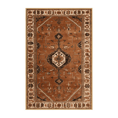 Machine Washable Persian Brown Area Rug
