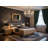 Gloria Luxury Platform Bed Set With Fabric Upholstery & LED Lights | Solid Beech Wood | 3-Piece-160171565