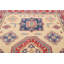 Tapis décoratif en laine de conception unique noué à la main new age kazak beige/rouge 6 pi 9 po x 10 pi 2 po Antja