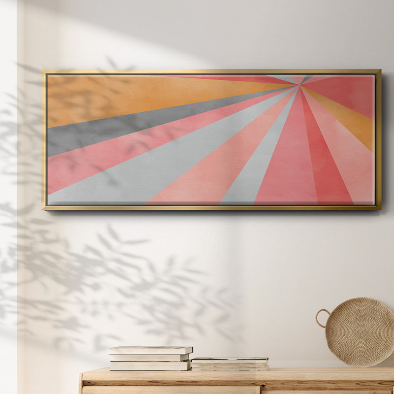 Geometric- Framed Canvas, 8" H x 20" W