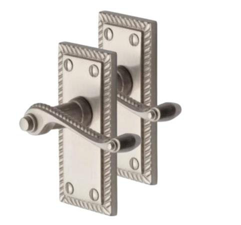7 Pair Georgian Lever Latch Door Handles in Satin- 107mm x 48mm
