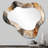 Slab Structures Orange Gray Agate - Marble Cloud Wall Mirror, Orange Asymmetrical Decorative Mirror, Printed Metal Art-1721380217