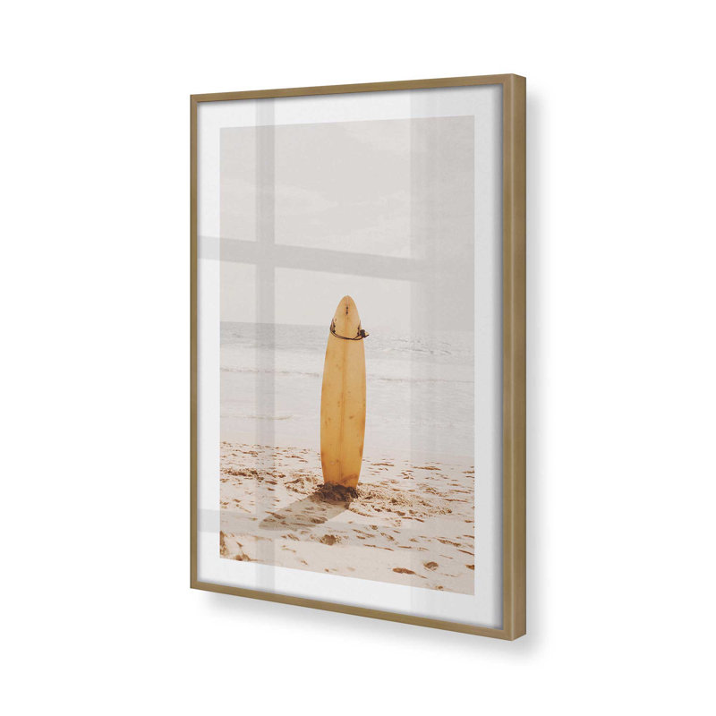 Imprimé solitaire, Cadre doré brossé, H 21,25 po x l 17,25 po x P 1,25 po