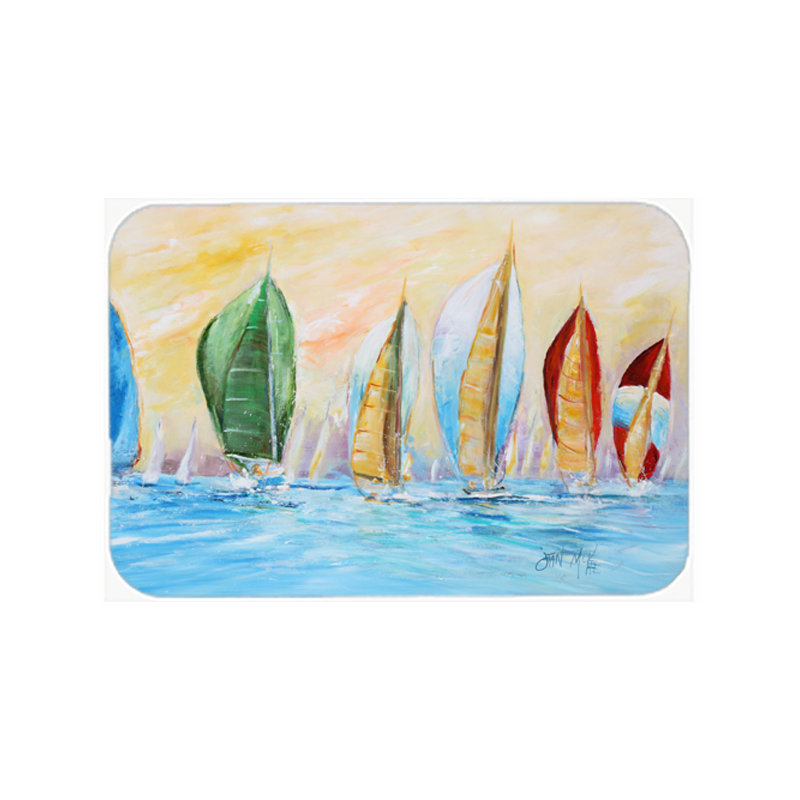 Caroline's Treasures Regatta Glass Cutting Board