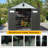 Outdoor Resin Storage Shed, Waterproof Plastic Garden Shed With Lockable Door, Windows & Vents, Outside Tool Storage Shed For Patio Furniture, Lawn Mower, Bike-124385931