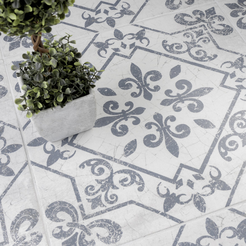 Atlantic 18" x 18" Ceramic Patterned Wall & Floor Tile