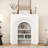 White Solid Wood Freestanding Fireplace