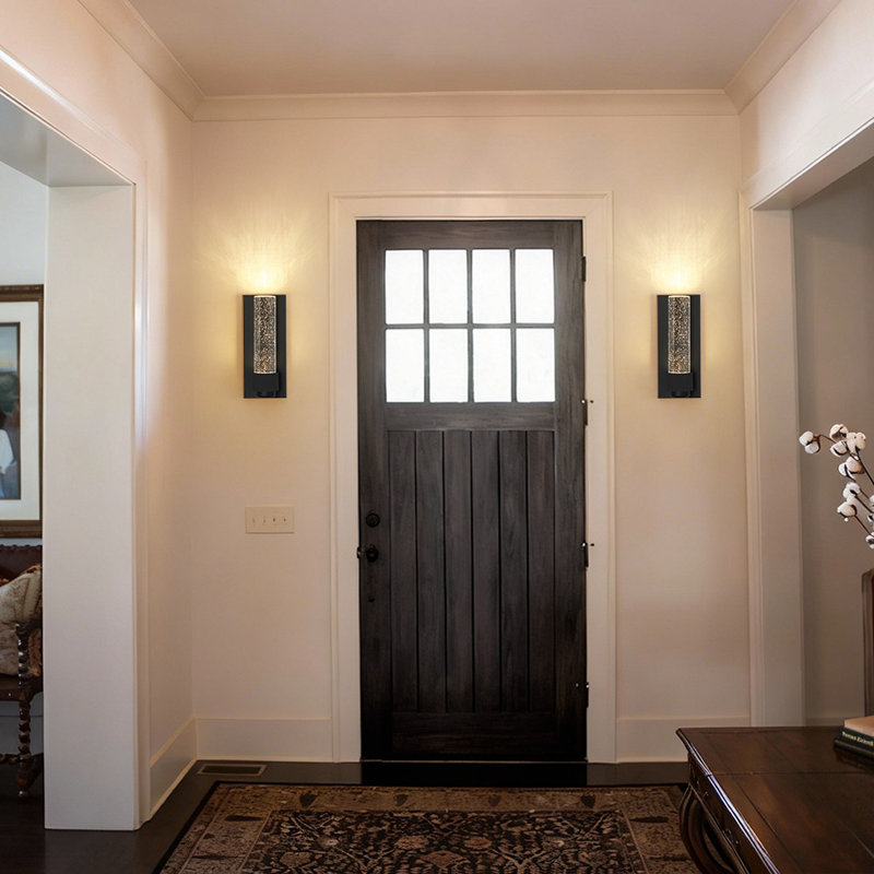Faceted Bar Seeded Dimmable LED Wall Sconce