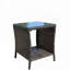Table basse d'extérieur avec verre trempé transparent-895304909