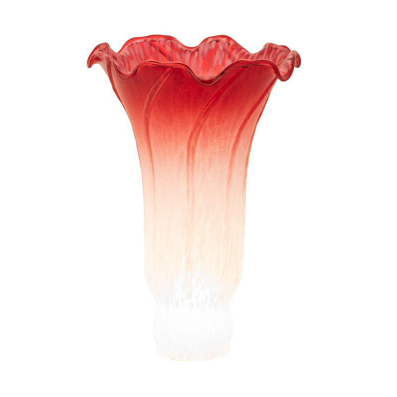 Meyda Tiffany & Stained Glass Novelty Candelabra Shade, Red/White