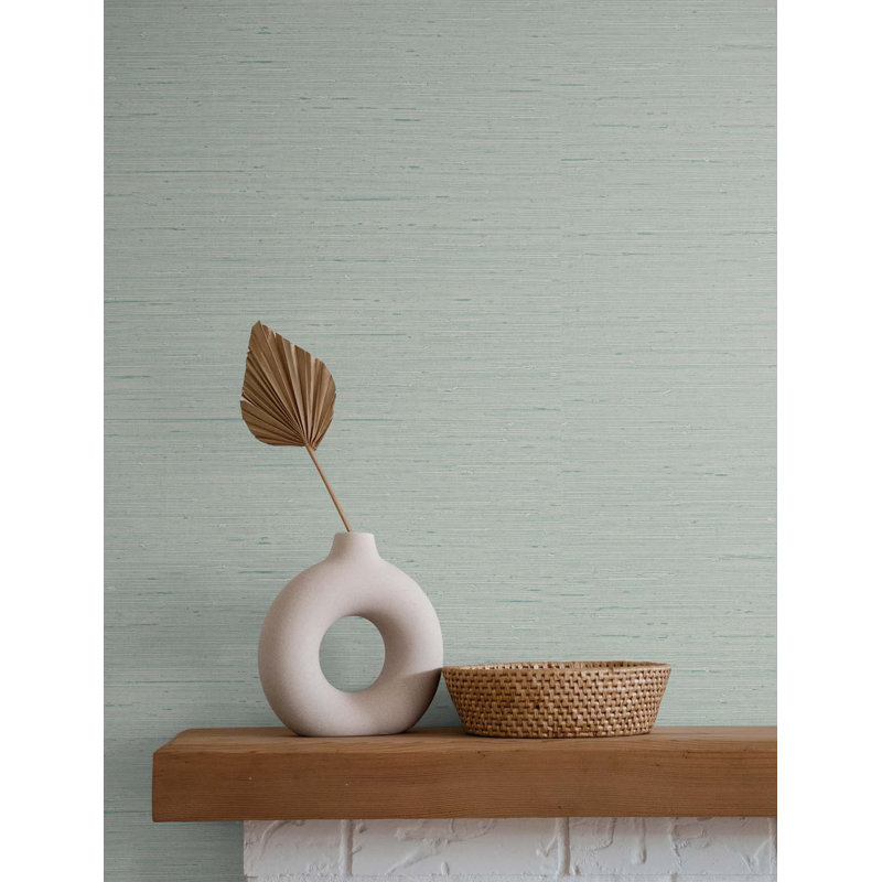 Rouleau de papier peint embossé 3D 2 pi 3 po x 27 po Designs Seahaven Rushcloth, Verre de mer