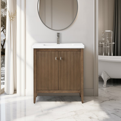 Single Bathroom Vanity with Ceramic Top