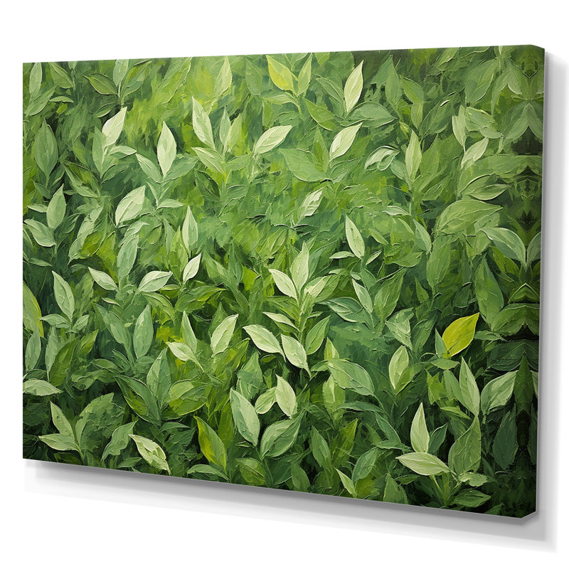 Herbes, origan, teintes 4 - Art floral, Toile tendue, H 40 po x l 60 po x P 1,5 po