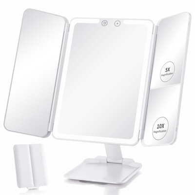 Demetrias Plastic Rectangle Freestanding Vanity Mirror