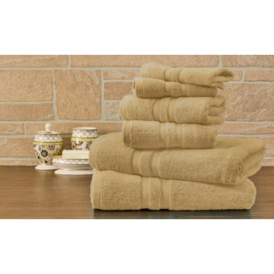 Ensemble de 6 serviettes en coton 100% de qualité égyptienne Bibb Home