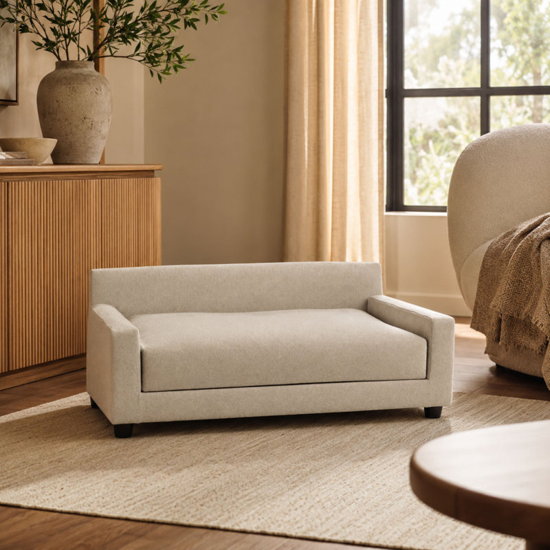 Metro Collection Orthopedic Dog Sofa Bed, Oatmeal, Large (16" H x 40" W x 26" D)