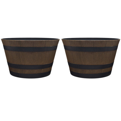 Jibril Resin Barrel Planter