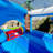 HeroKiddo Ocean Shark Inflatable Water Slide Bounce House Combo (with Pool and Blower)