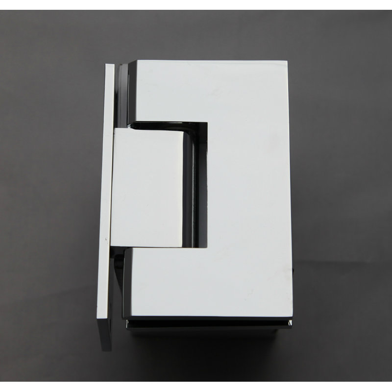 78" H Pivot Frameless Shower Door, Polished Brass