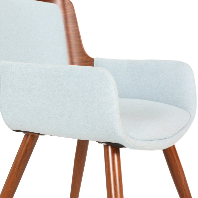 45cm H Fabric Upholstered Armchair, Blue